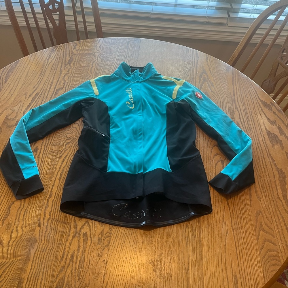 CASTELLI Rosso Corsa Gore Windstopper Jacket Women’s S Teal Black